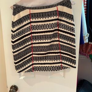 Tabitha Black and White Embellished Mini Skirt